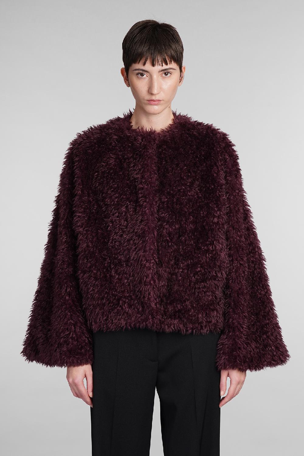 Deliberti The Andamane Pelliccia Olena In Poliestere Bordeaux Cod. 409037 - Deliberti The Luxury Shopping