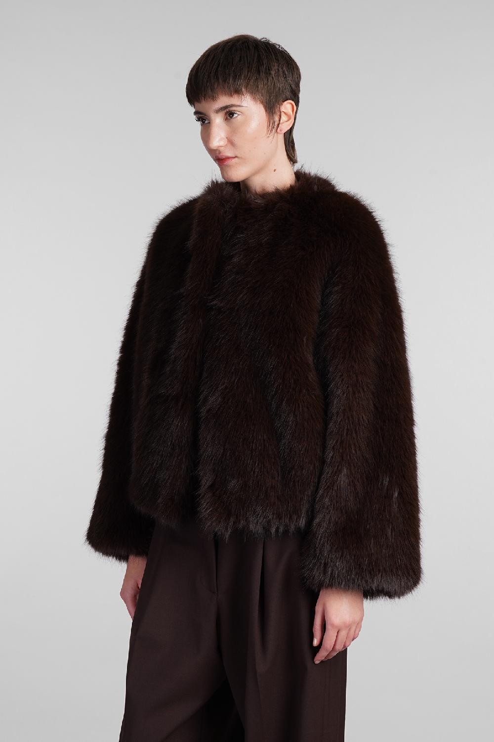 Deliberti The Andamane Pelliccia Taylor In Poliestere Marrone Cod. 408218 - Deliberti The Luxury Shopping