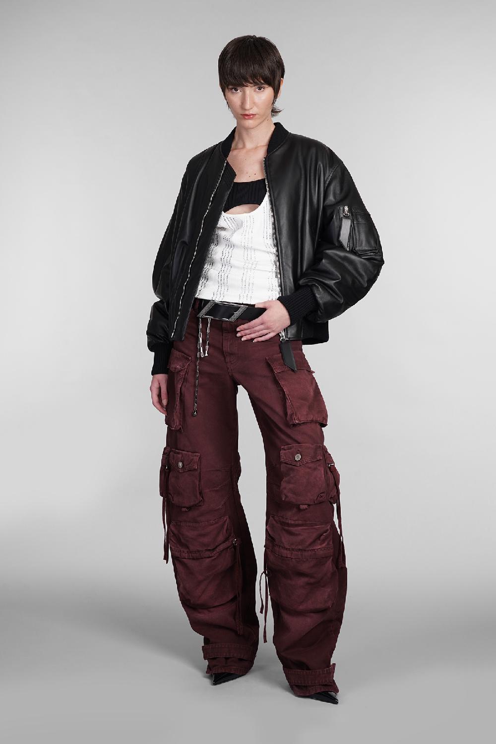Deliberti The Attico Bomber Anja In Pelle Nera Cod. 381521 - Deliberti The Luxury Shopping
