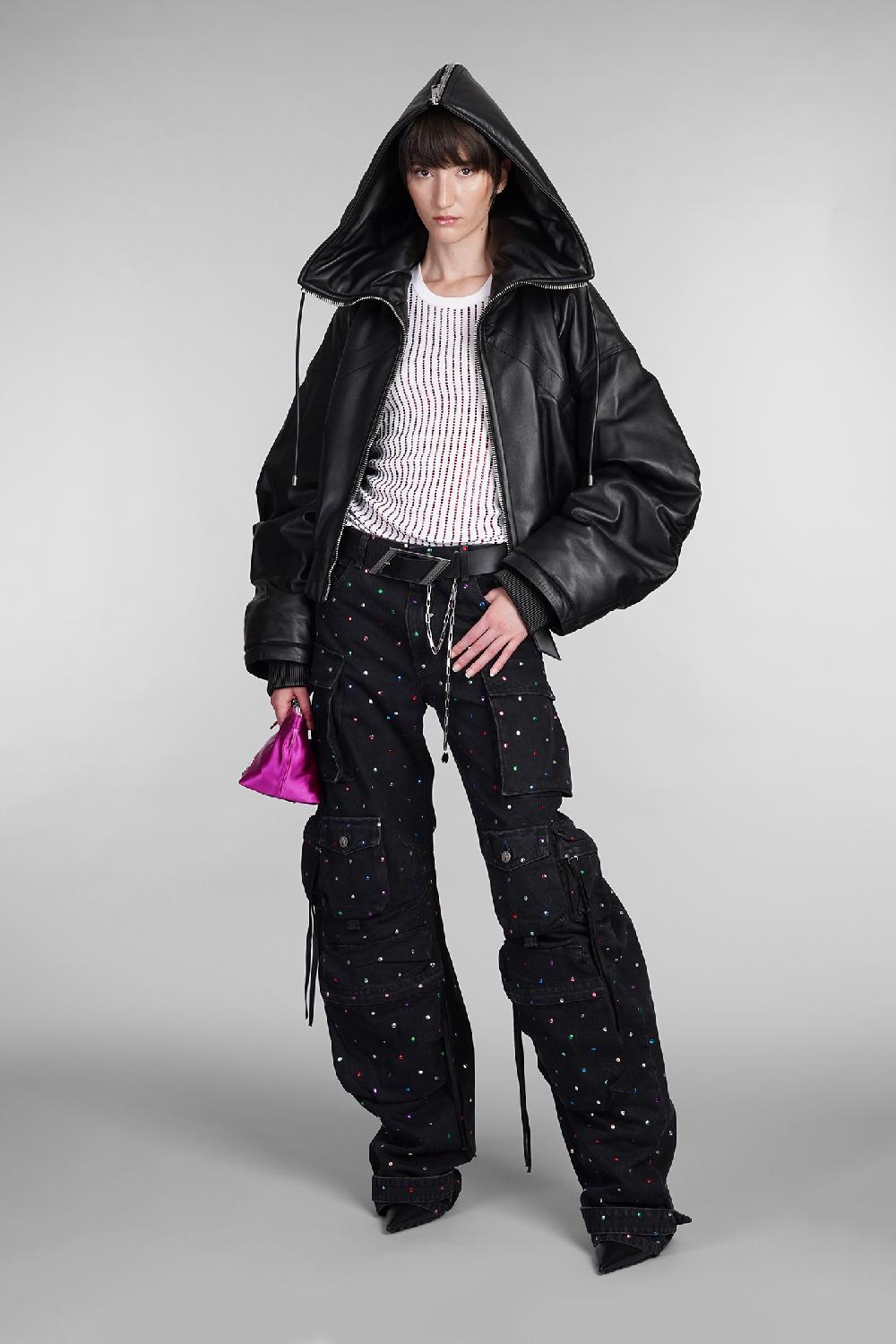 Deliberti The Attico Bomber In Pelle Nera Cod. 402015 - Deliberti The Luxury Shopping