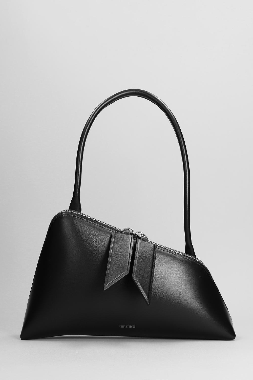 Deliberti The Attico Borsa a spalla sunrise in pelle nera cod. 381527 - Deliberti The Luxury Shopping