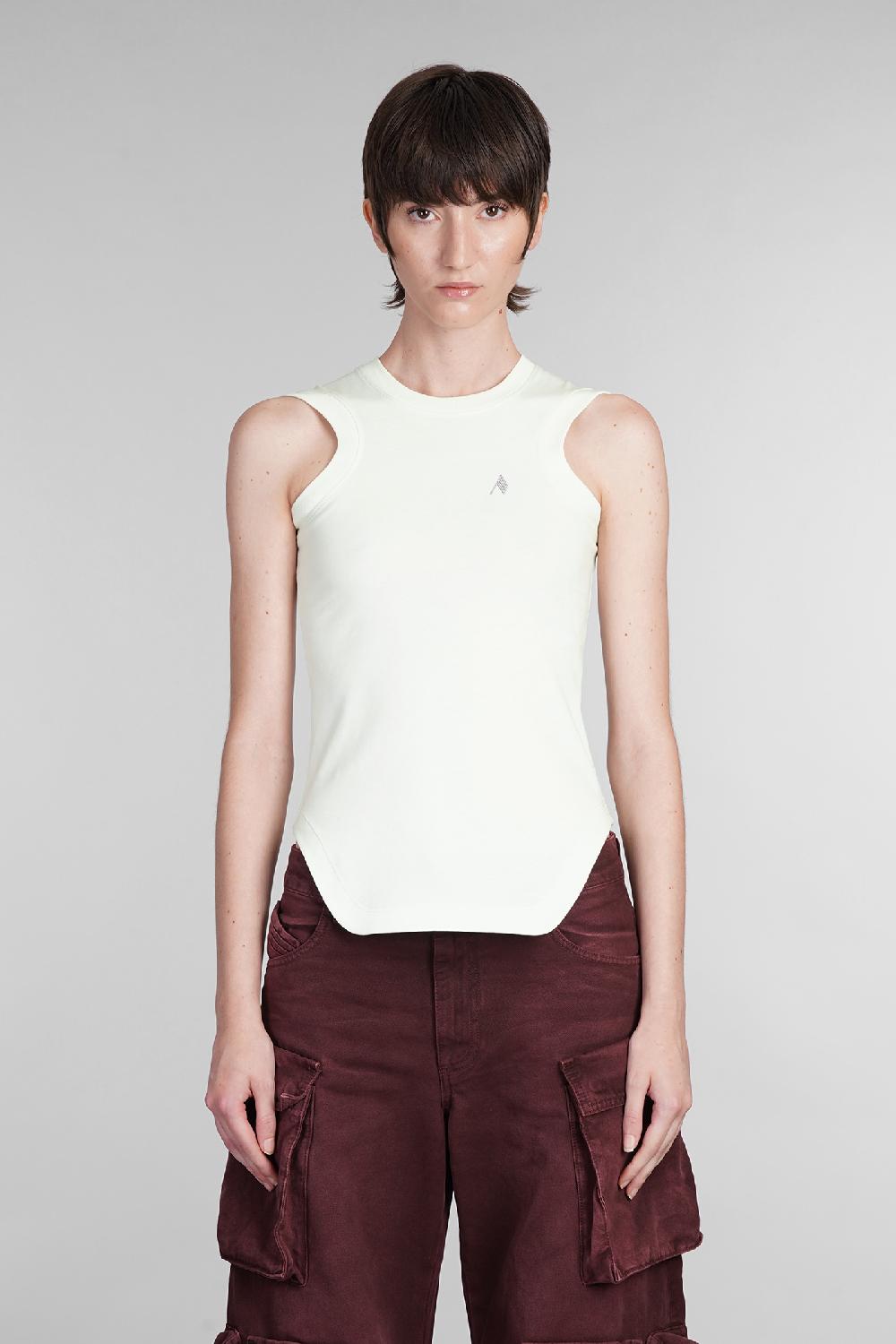 Deliberti The Attico Canotta reese in cotone verde cod. 402028 - Deliberti The Luxury Shopping