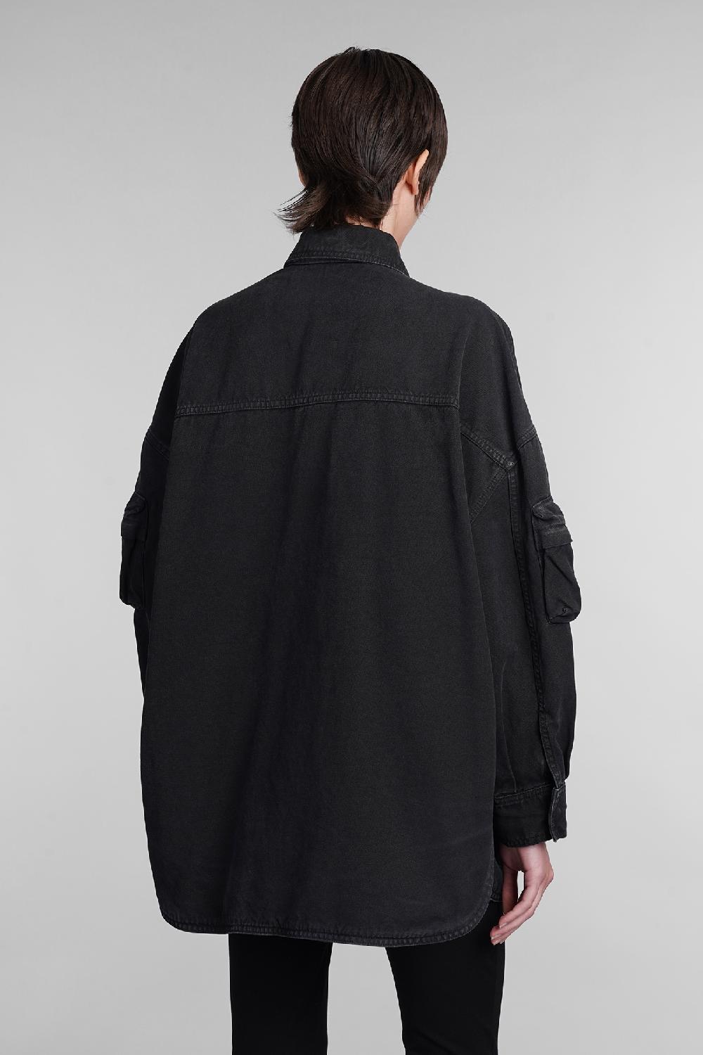 Deliberti The Attico Cappotto Fern In Cotone Nero Cod. 402014 - Deliberti The Luxury Shopping