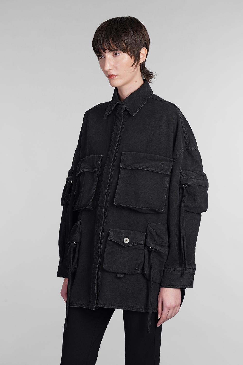 Deliberti The Attico Cappotto Fern In Cotone Nero Cod. 402014 - Deliberti The Luxury Shopping