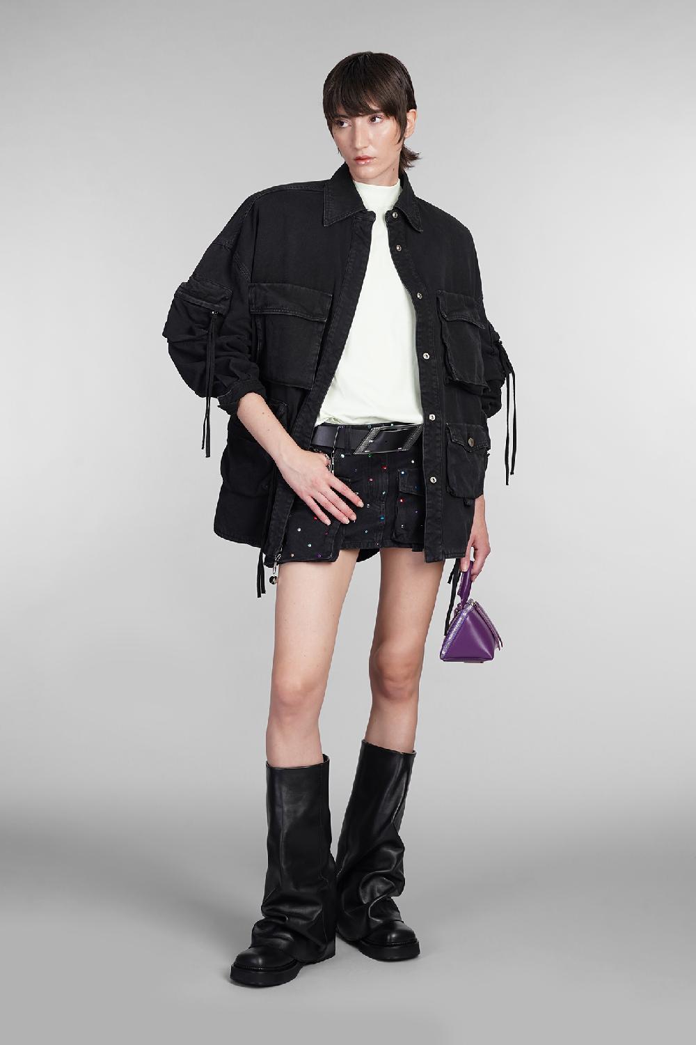 Deliberti The Attico Gonna Fay In Cotone Nero Cod. 402023 - Deliberti The Luxury Shopping