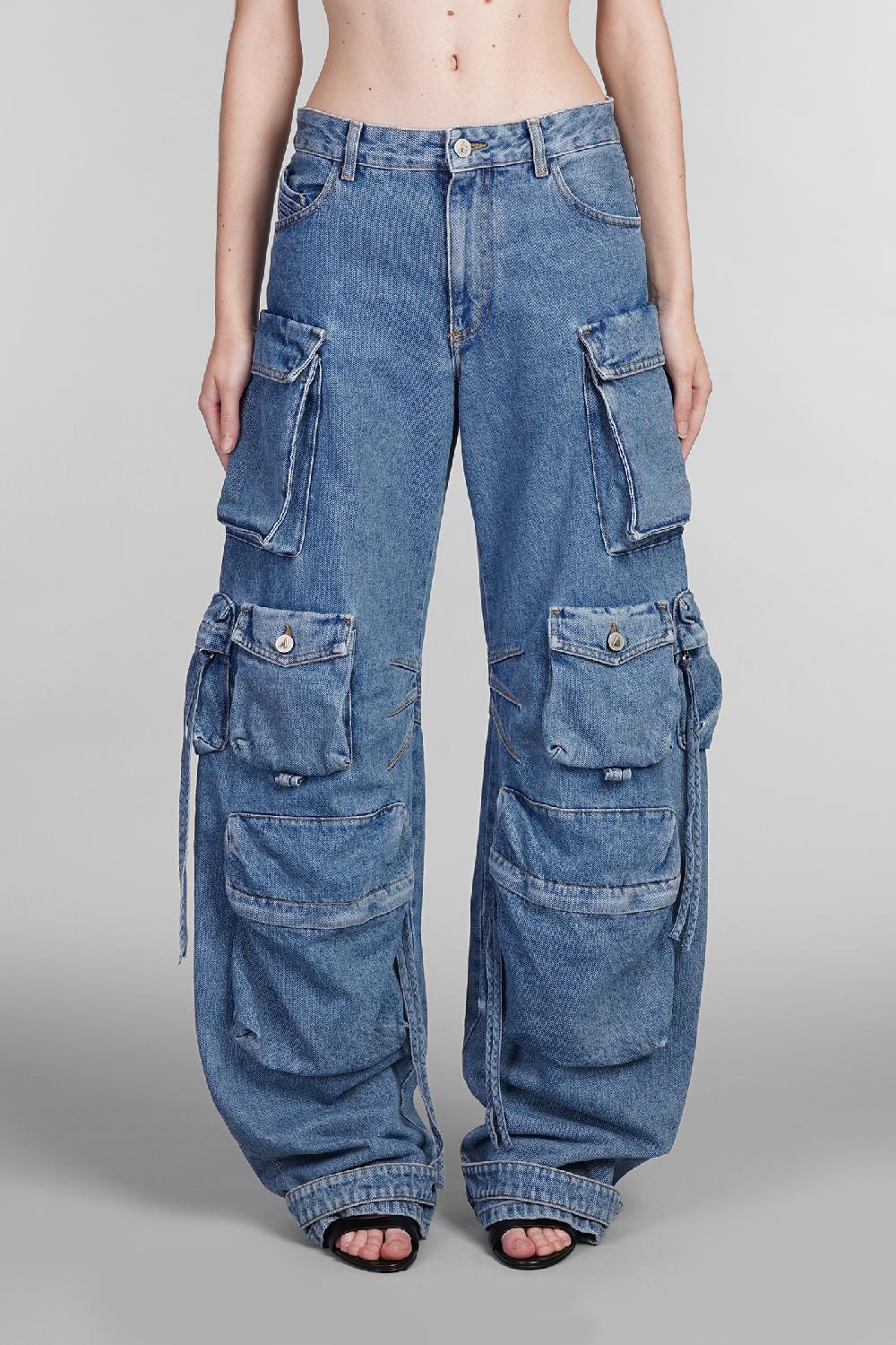 Deliberti The Attico Jeans fern in cotone blu cod. 402021 - Deliberti The Luxury Shopping