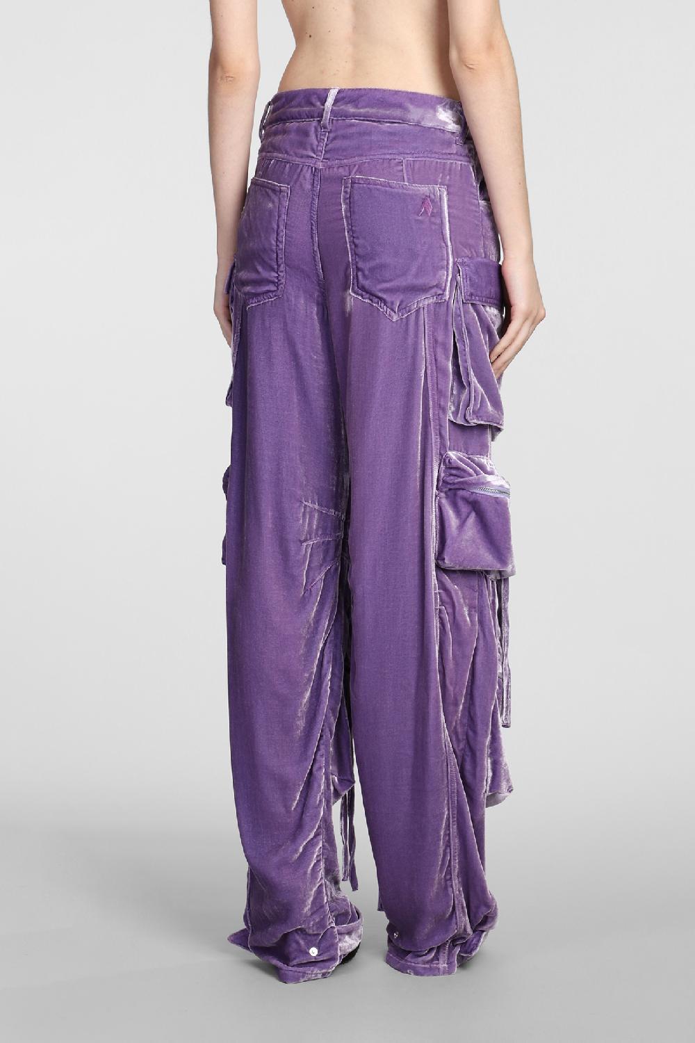 Deliberti The Attico Pantalone Fern In Viscosa Viola Cod. 381578 - Deliberti The Luxury Shopping