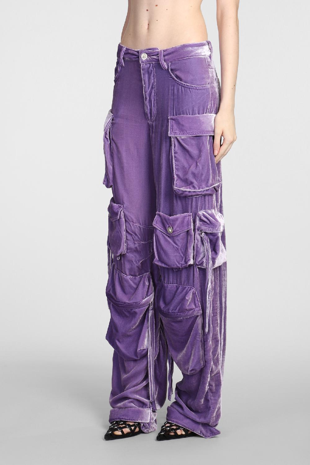 Deliberti The Attico Pantalone Fern In Viscosa Viola Cod. 381578 - Deliberti The Luxury Shopping
