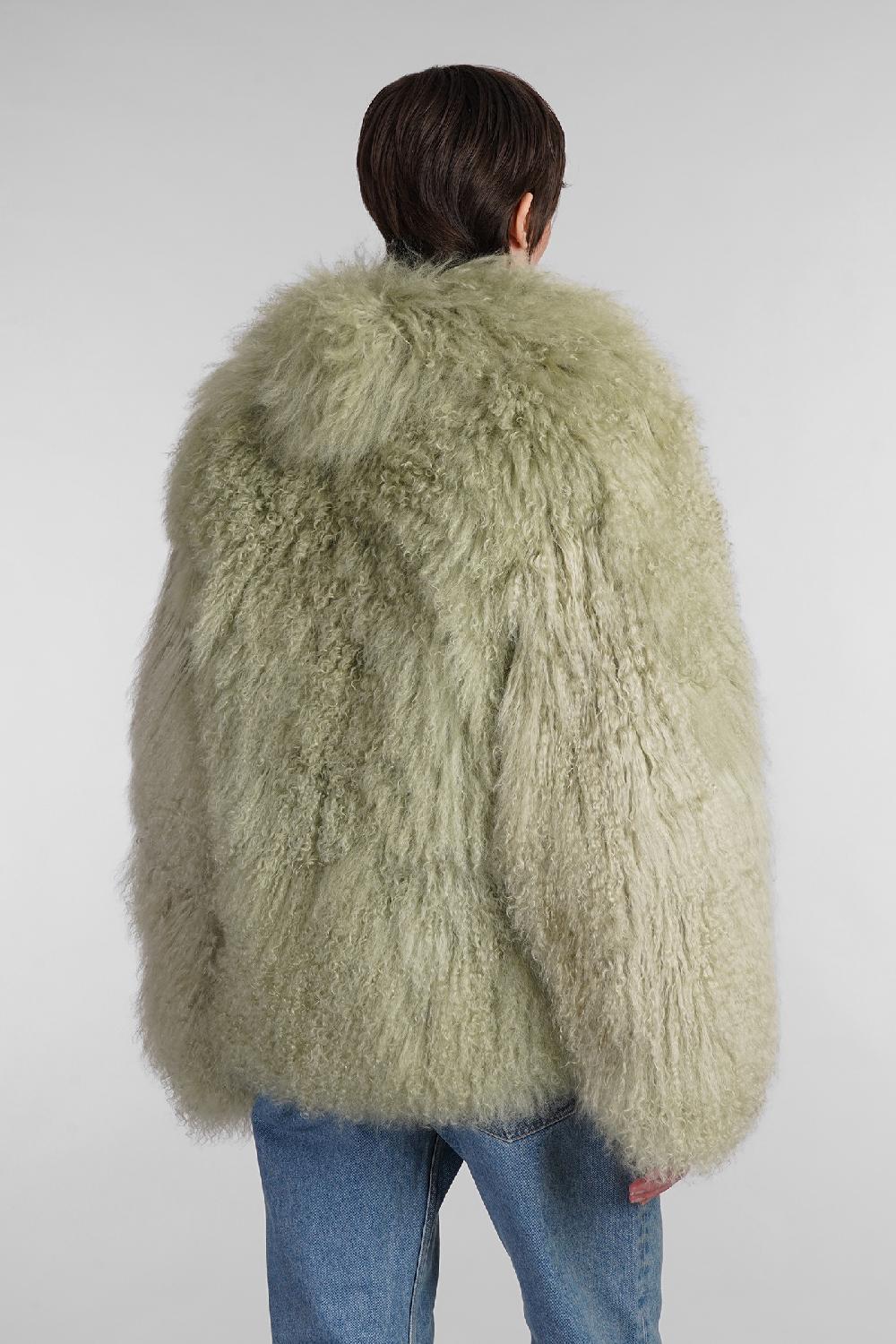 Deliberti The Attico Pelliccia In Pelle Verde Cod. 403286 - Deliberti The Luxury Shopping