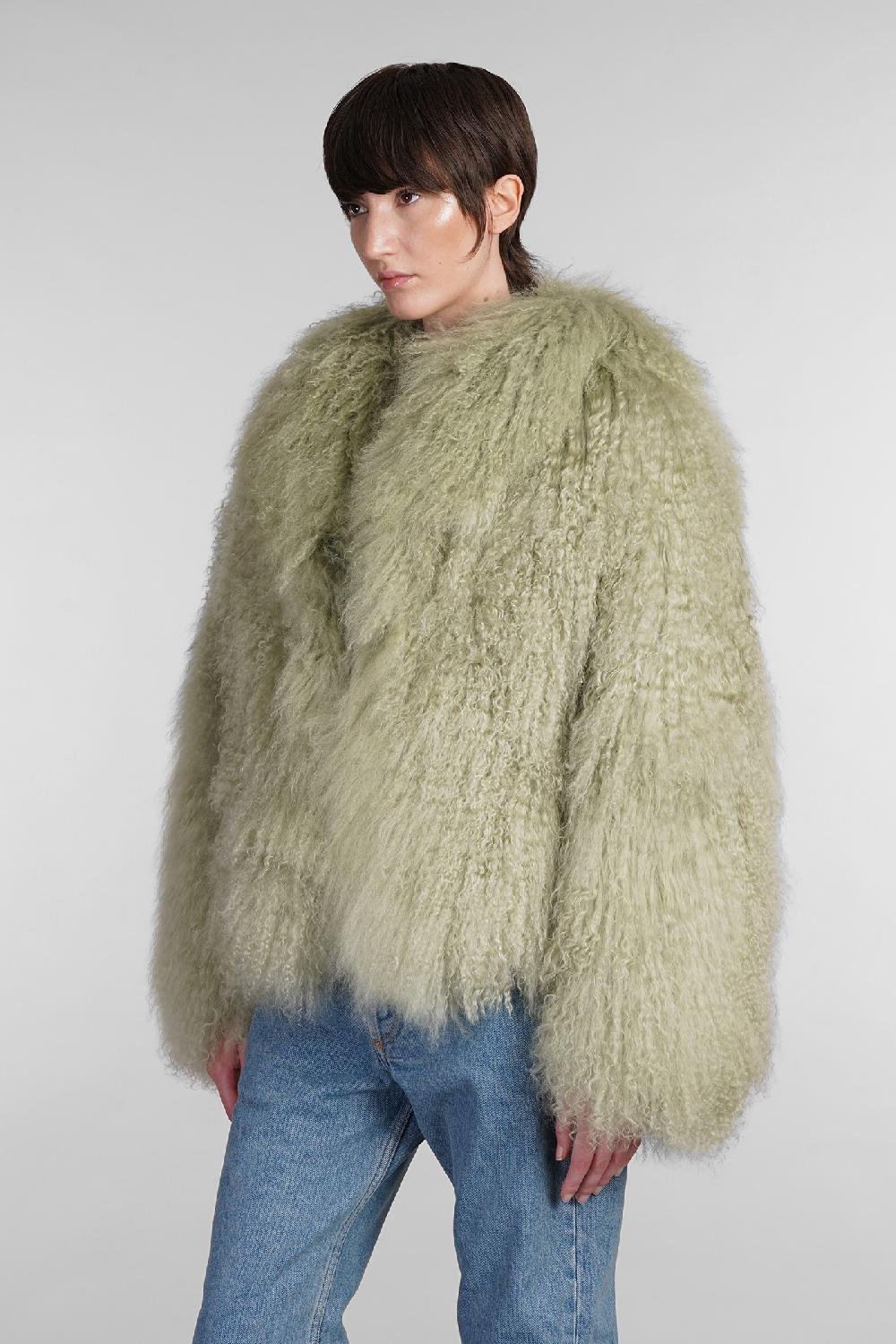 Deliberti The Attico Pelliccia In Pelle Verde Cod. 403286 - Deliberti The Luxury Shopping