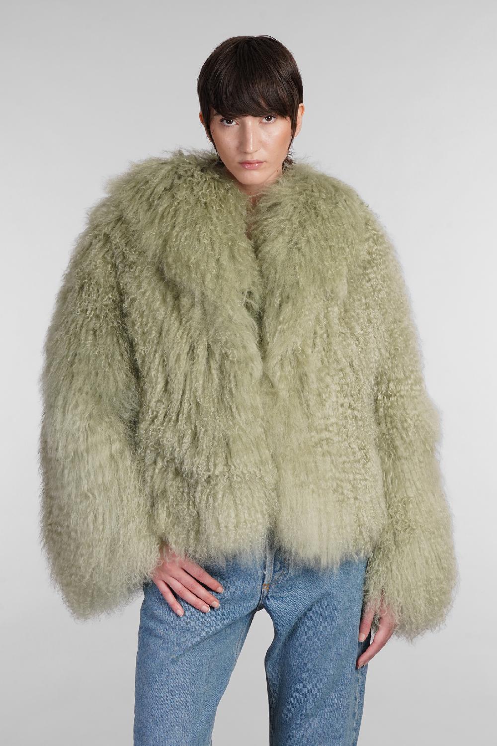 Deliberti The Attico Pelliccia in pelle verde cod. 403286 - Deliberti The Luxury Shopping