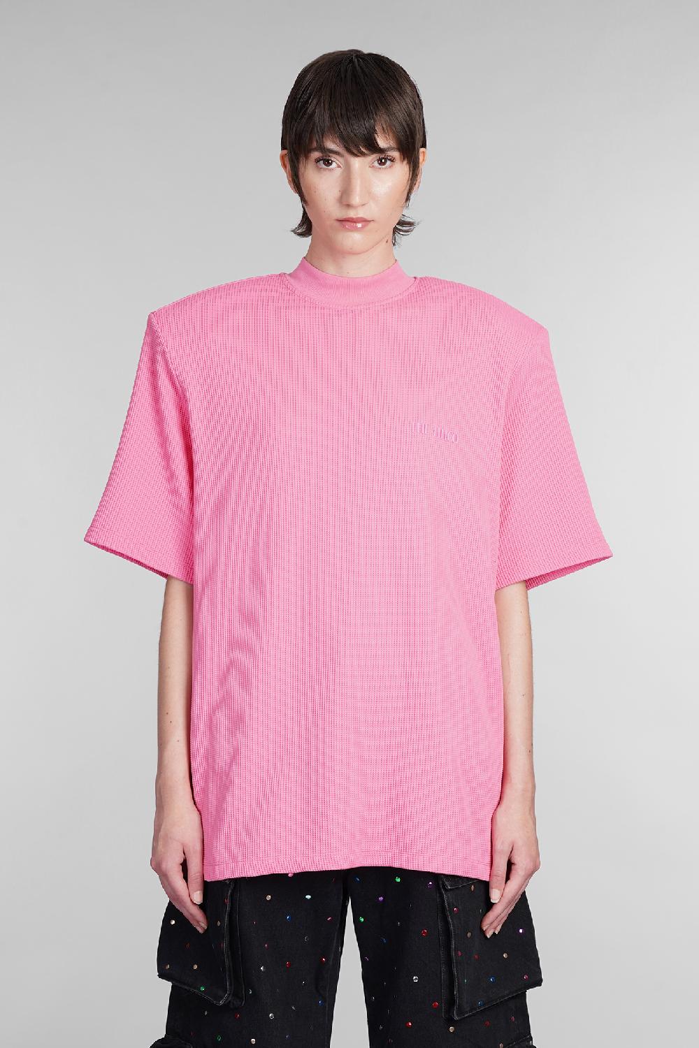 Deliberti The Attico T-shirt kilie in poliammide fucsia cod. 402025 - Deliberti The Luxury Shopping