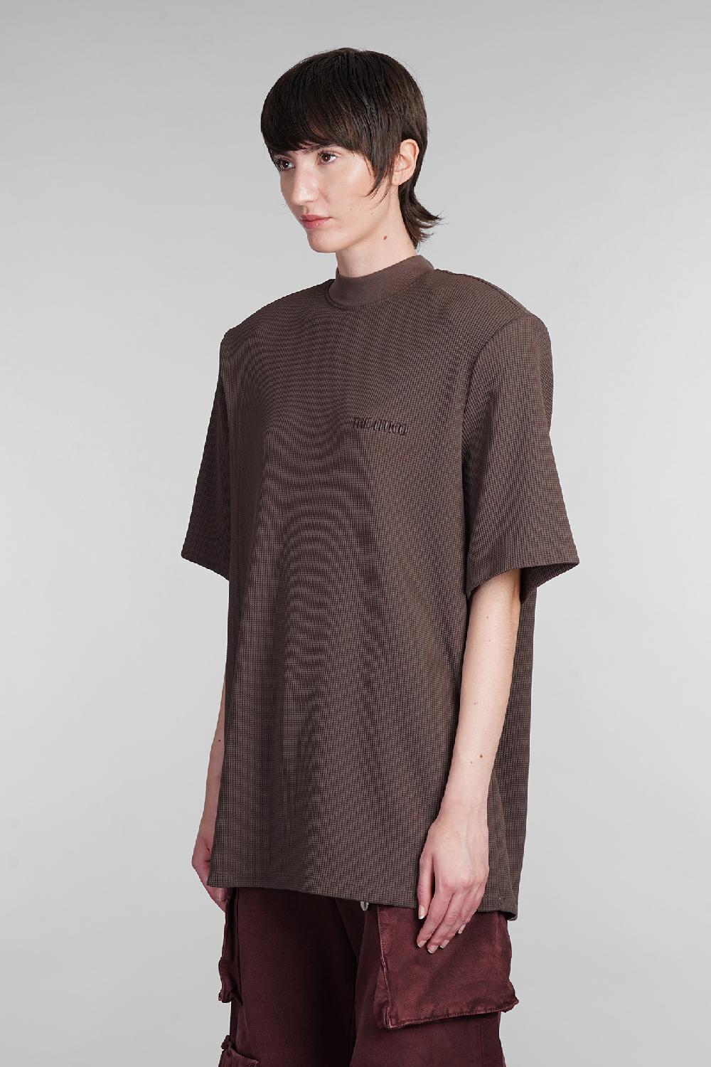 Deliberti The Attico T-shirt Kilie In Poliammide Marrone Cod. 402026 - Deliberti The Luxury Shopping