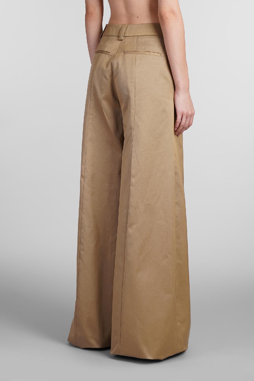 Deliberti The Latest Pantalone Alma In Cotone Beige Cod. 402938 - Deliberti The Luxury Shopping
