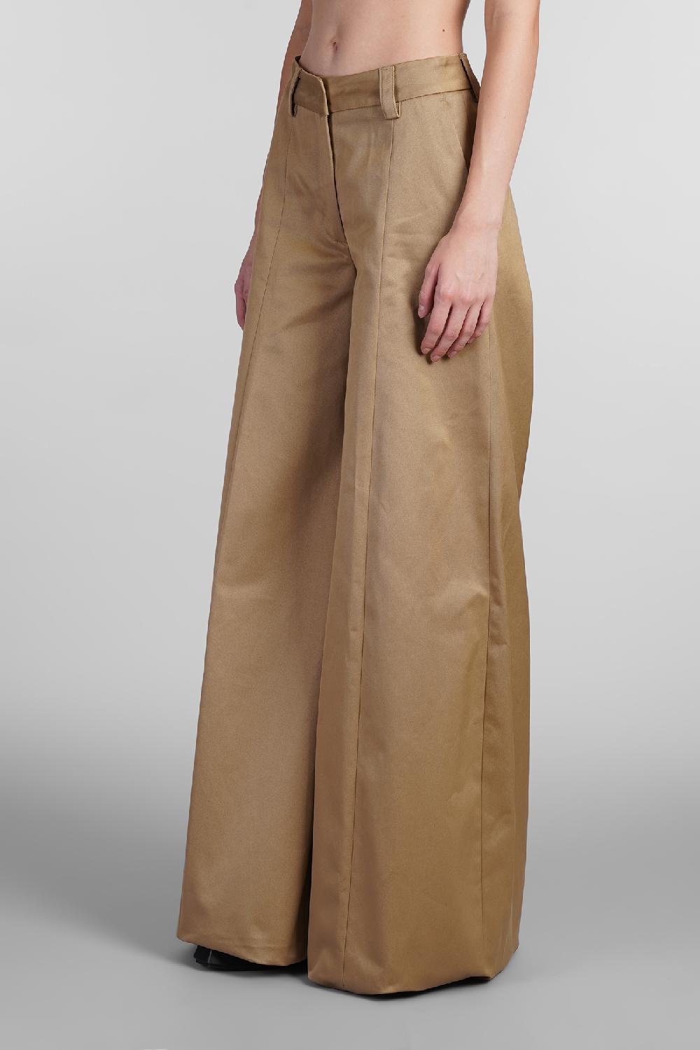 Deliberti The Latest Pantalone Alma In Cotone Beige Cod. 402938 - Deliberti The Luxury Shopping