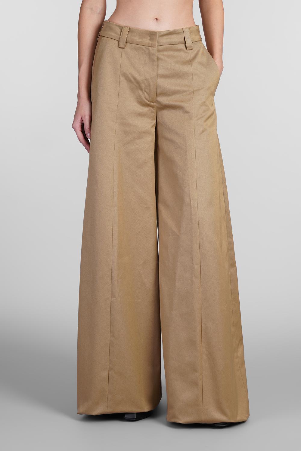 Deliberti The Latest Pantalone alma in cotone beige cod. 402938 - Deliberti The Luxury Shopping