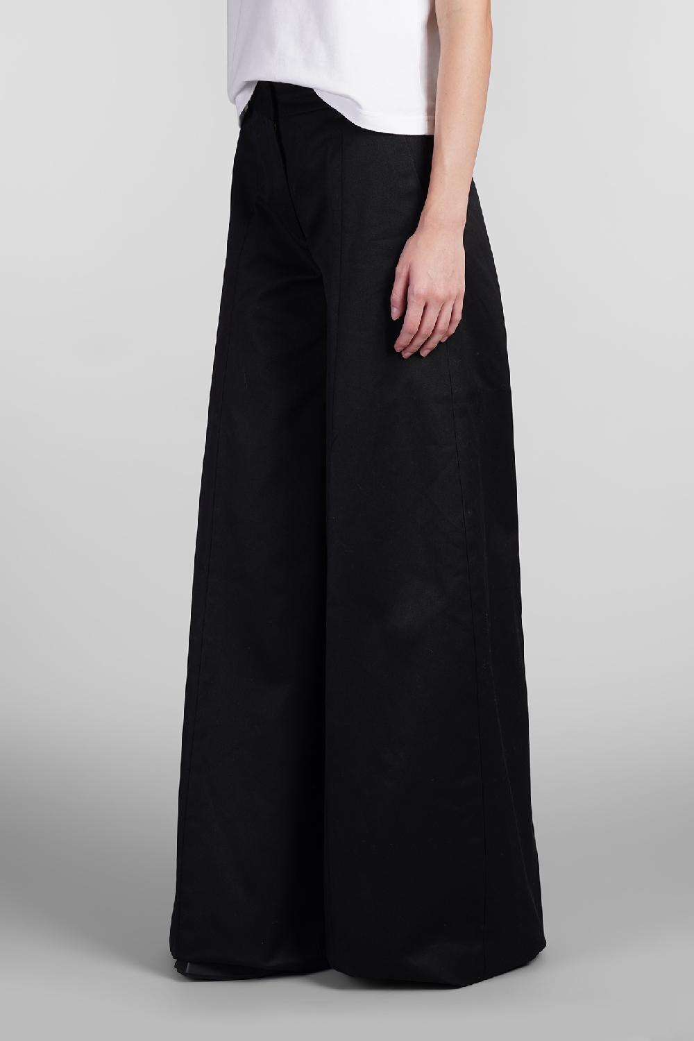 Deliberti The Latest Pantalone Alma In Cotone Nero Cod. 402937 - Deliberti The Luxury Shopping