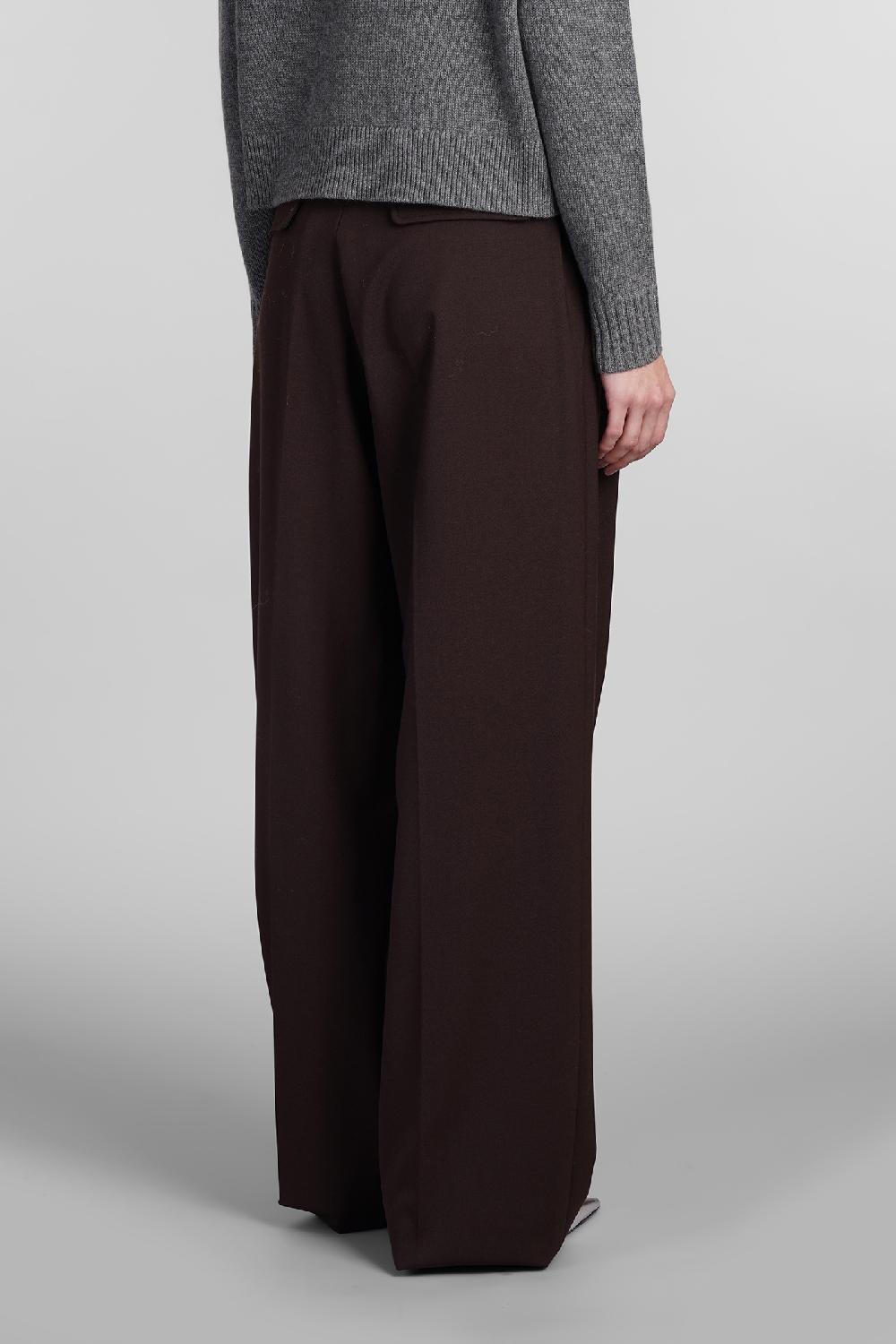 Deliberti The Latest Pantalone Axel In Lana Marrone Cod. 402936 - Deliberti The Luxury Shopping