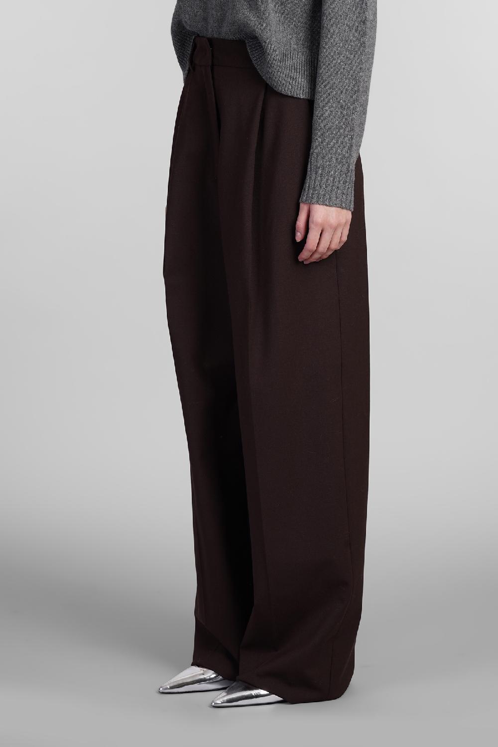 Deliberti The Latest Pantalone Axel In Lana Marrone Cod. 402936 - Deliberti The Luxury Shopping