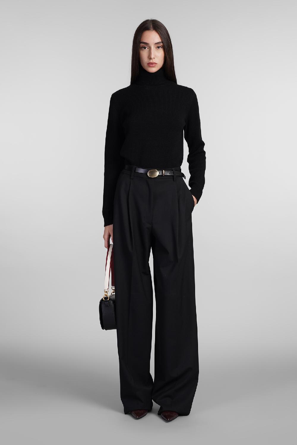 Deliberti The Latest Pantalone Axel In Lana Nera Cod. 402935 - Deliberti The Luxury Shopping