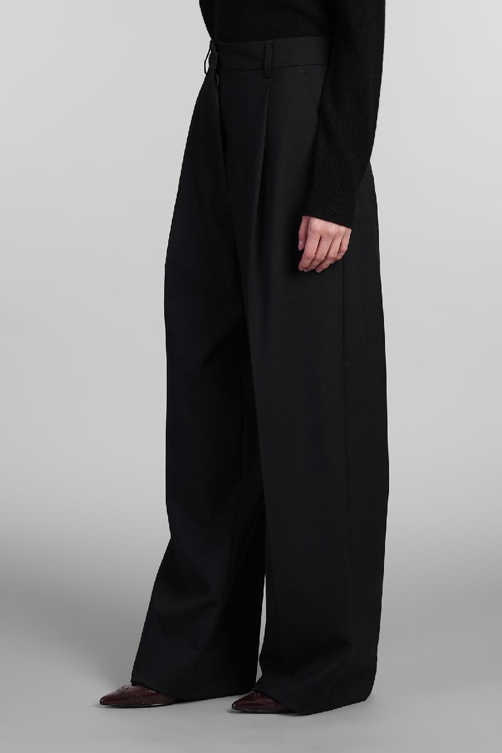 Deliberti The Latest Pantalone Axel In Lana Nera Cod. 402935 - Deliberti The Luxury Shopping