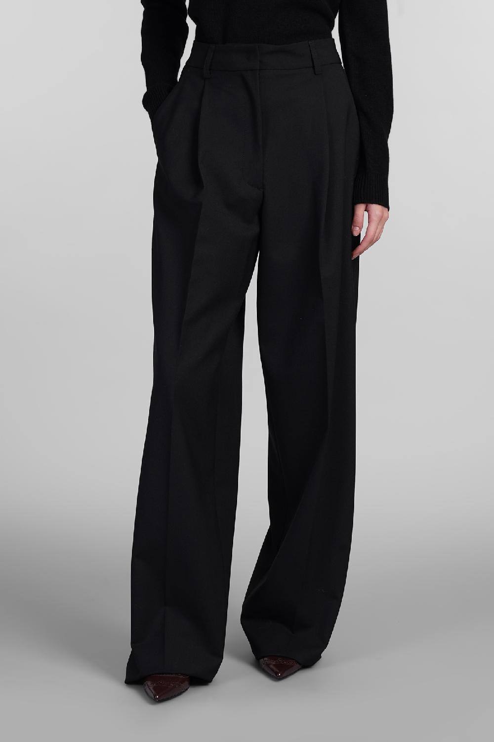 Deliberti The Latest Pantalone axel in lana nera cod. 402935 - Deliberti The Luxury Shopping