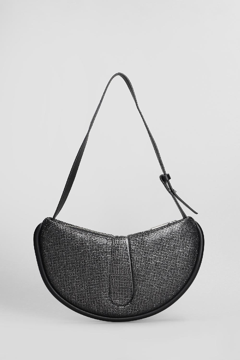 Deliberti THEMOIRè Borsa A Spalla Ebe Strass In Ecopelle Nera Cod. 405900 - Deliberti The Luxury Shopping