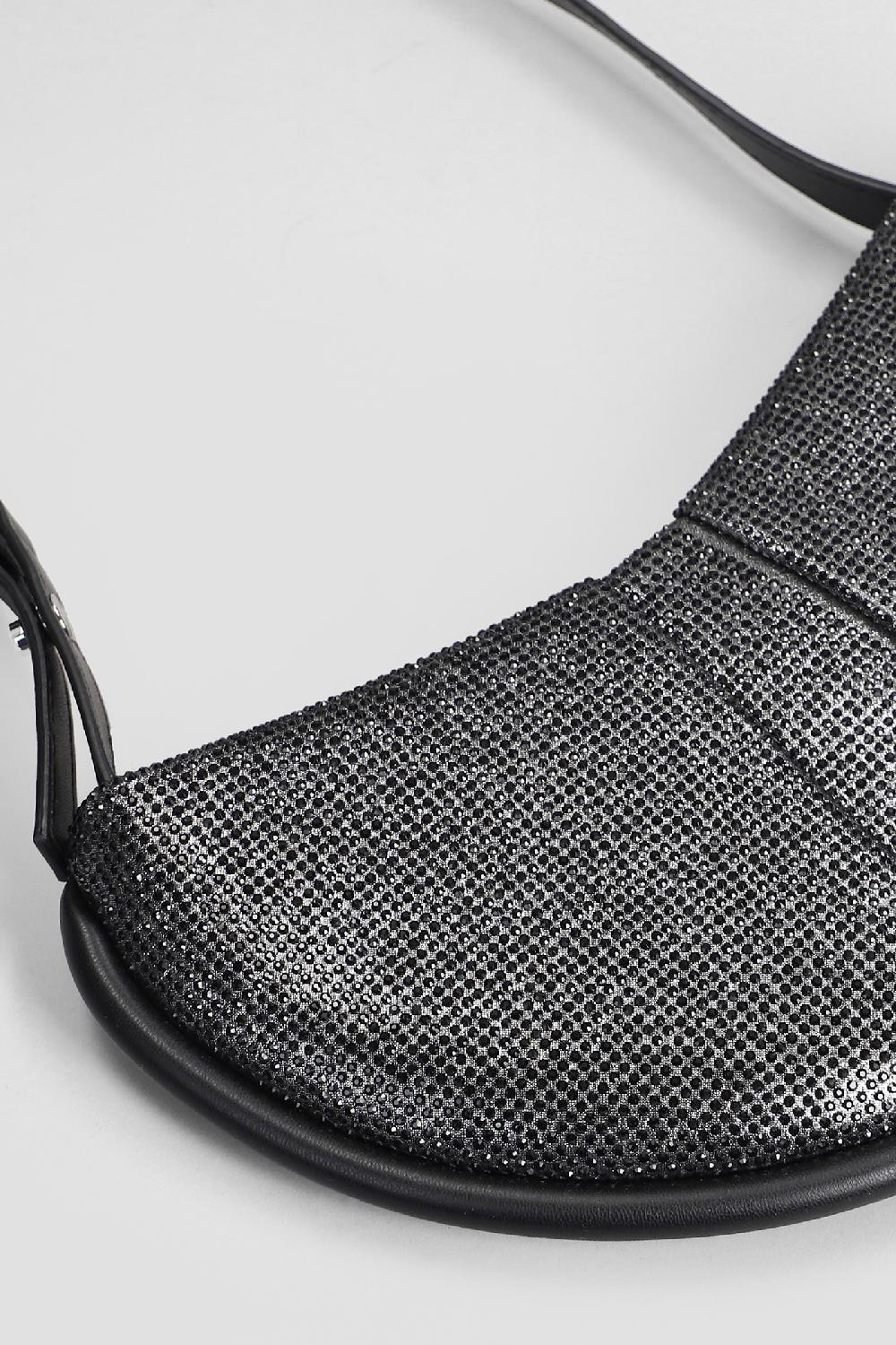 Deliberti THEMOIRè Borsa A Spalla Ebe Strass In Ecopelle Nera Cod. 405900 - Deliberti The Luxury Shopping