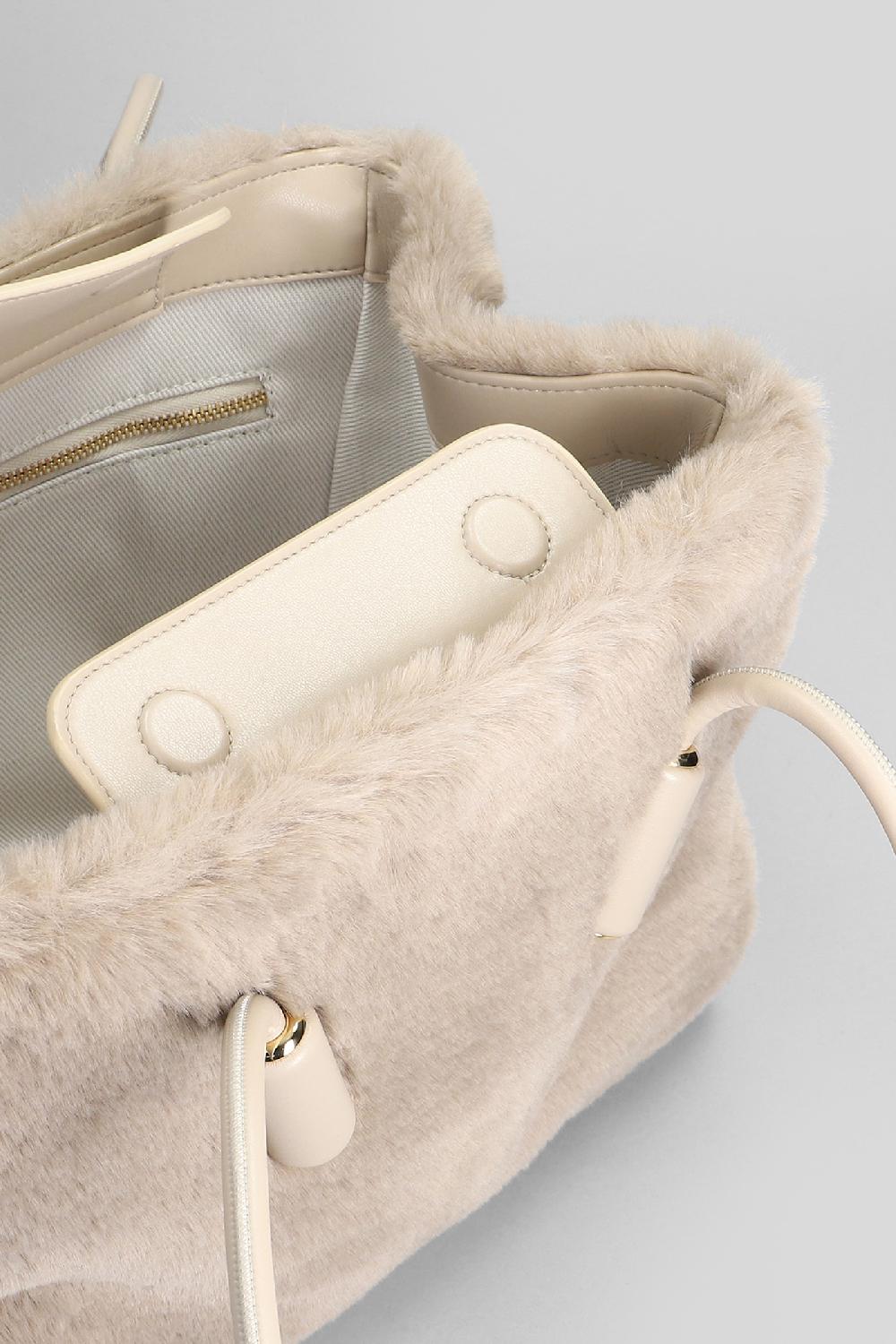Deliberti THEMOIRè Borsa A Spalla Leila Fur In Poliestere Taupe Cod. 405913 - Deliberti The Luxury Shopping