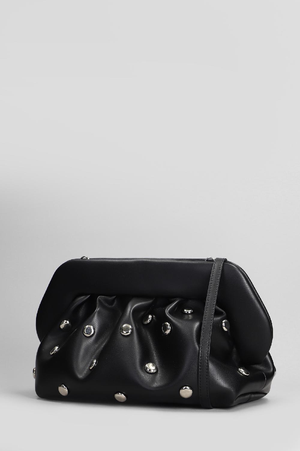 Deliberti THEMOIRè Pochette Bios Beads In Ecopelle Nera Cod. 405906 - Deliberti The Luxury Shopping