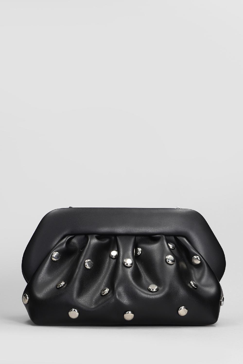 Deliberti THEMOIRè Pochette Bios Beads In Ecopelle Nera Cod. 405906 - Deliberti The Luxury Shopping