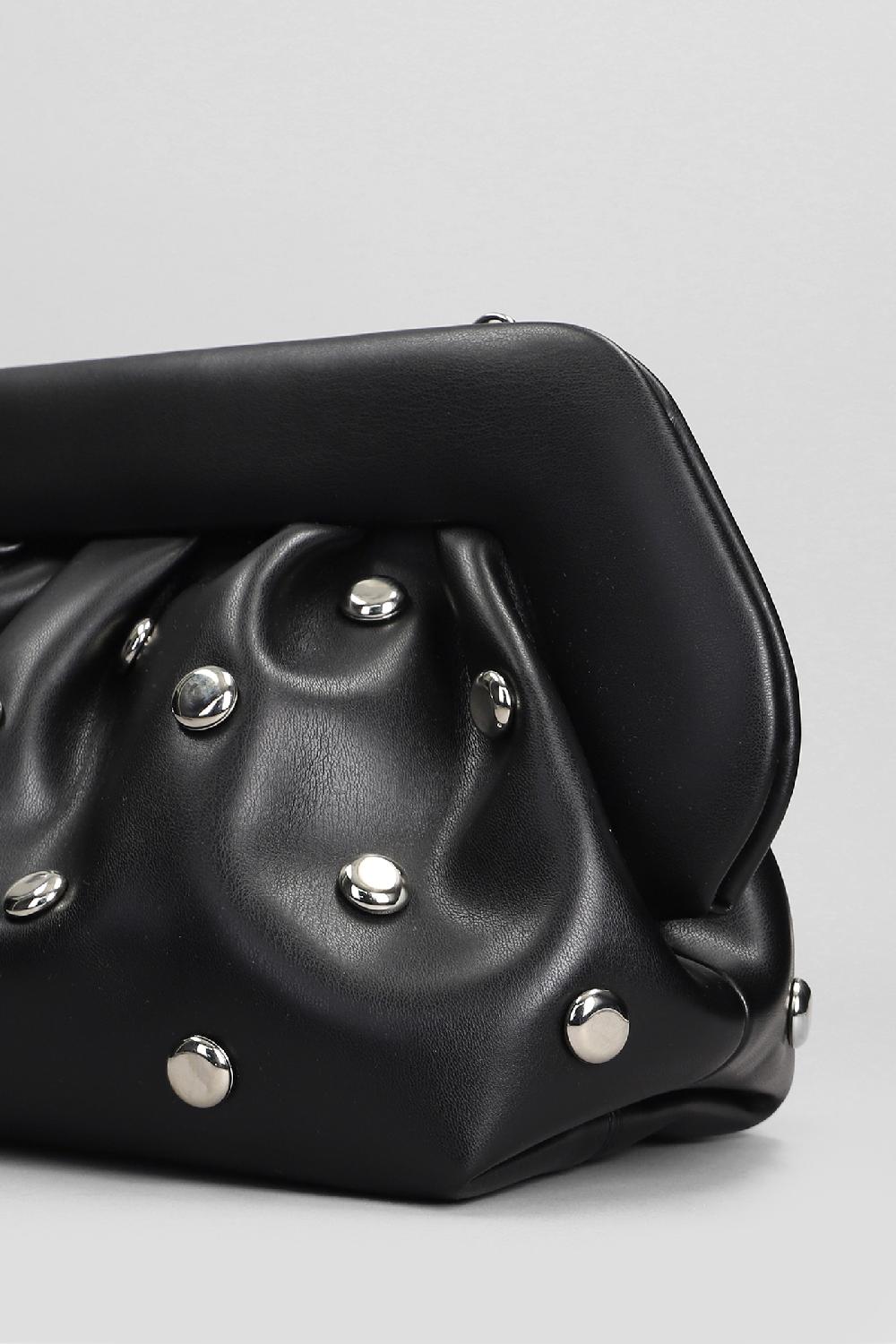 Deliberti THEMOIRè Pochette Bios Beads In Ecopelle Nera Cod. 405906 - Deliberti The Luxury Shopping