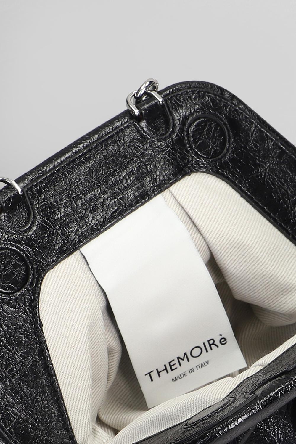 Deliberti THEMOIRè Pochette Gea Handle Beads In Ecopelle Nera Cod. 405908 - Deliberti The Luxury Shopping