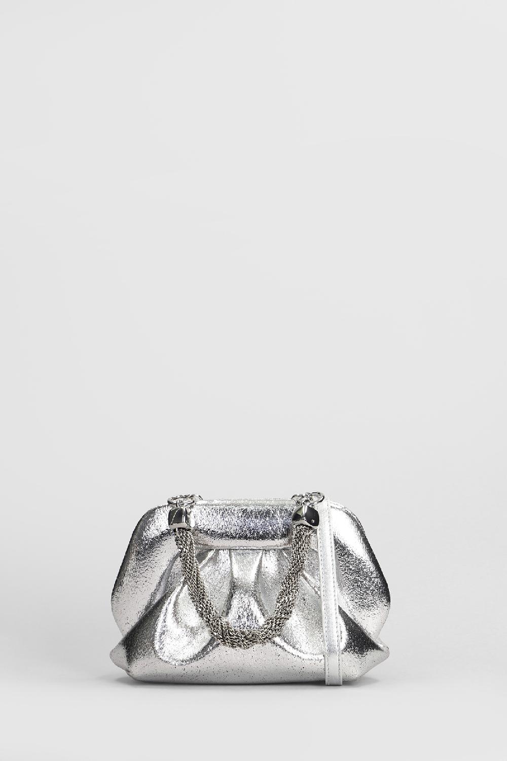 Deliberti THEMOIRè Pochette gea palma in ecopelle argento cod. 405902 - Deliberti The Luxury Shopping