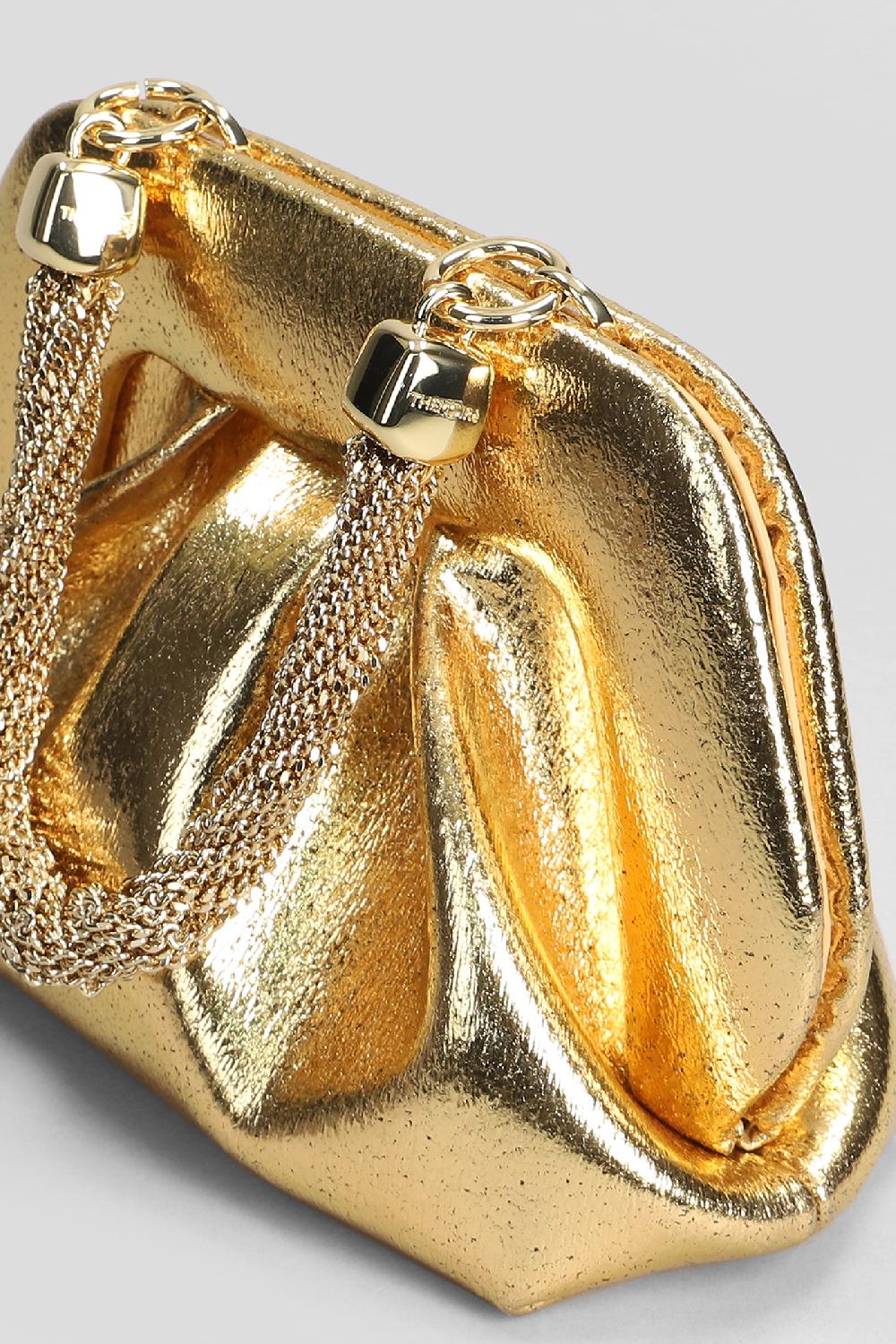 Deliberti THEMOIRè Pochette Gea Palma In Ecopelle Oro Cod. 405903 - Deliberti The Luxury Shopping