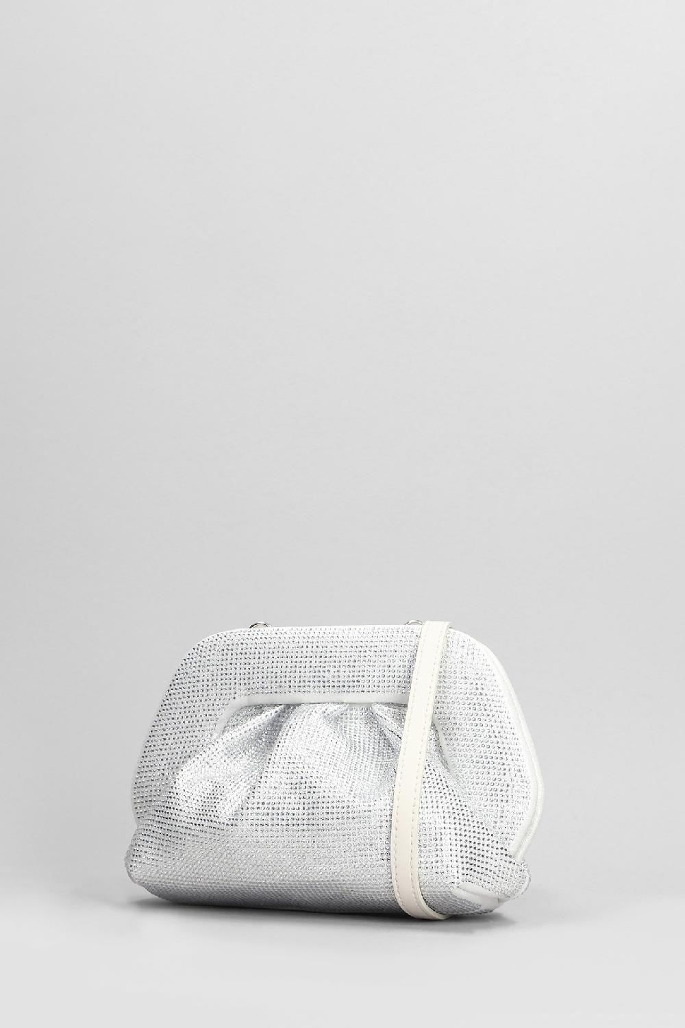 Deliberti THEMOIRè Pochette Gea Strass In Tessuto Argento Cod. 400345 - Deliberti The Luxury Shopping