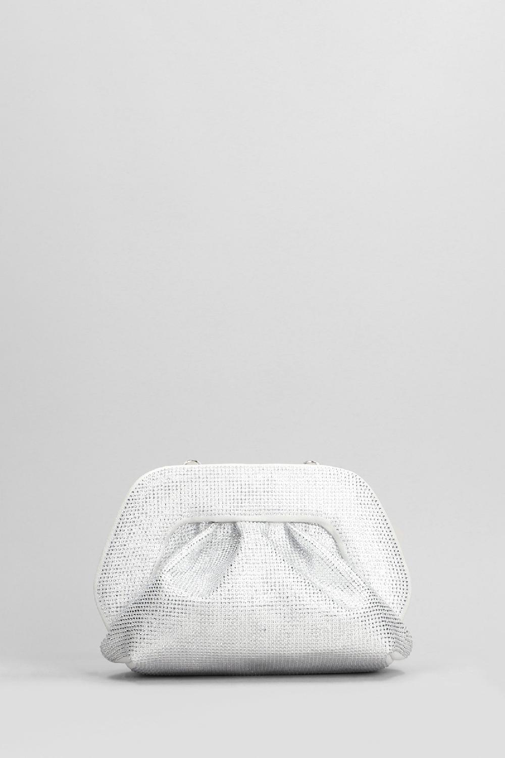 Deliberti THEMOIRè Pochette Gea Strass In Tessuto Argento Cod. 400345 - Deliberti The Luxury Shopping