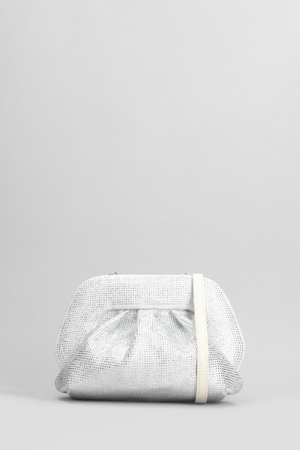 Deliberti THEMOIRè Pochette gea strass in tessuto argento cod. 400345 - Deliberti The Luxury Shopping