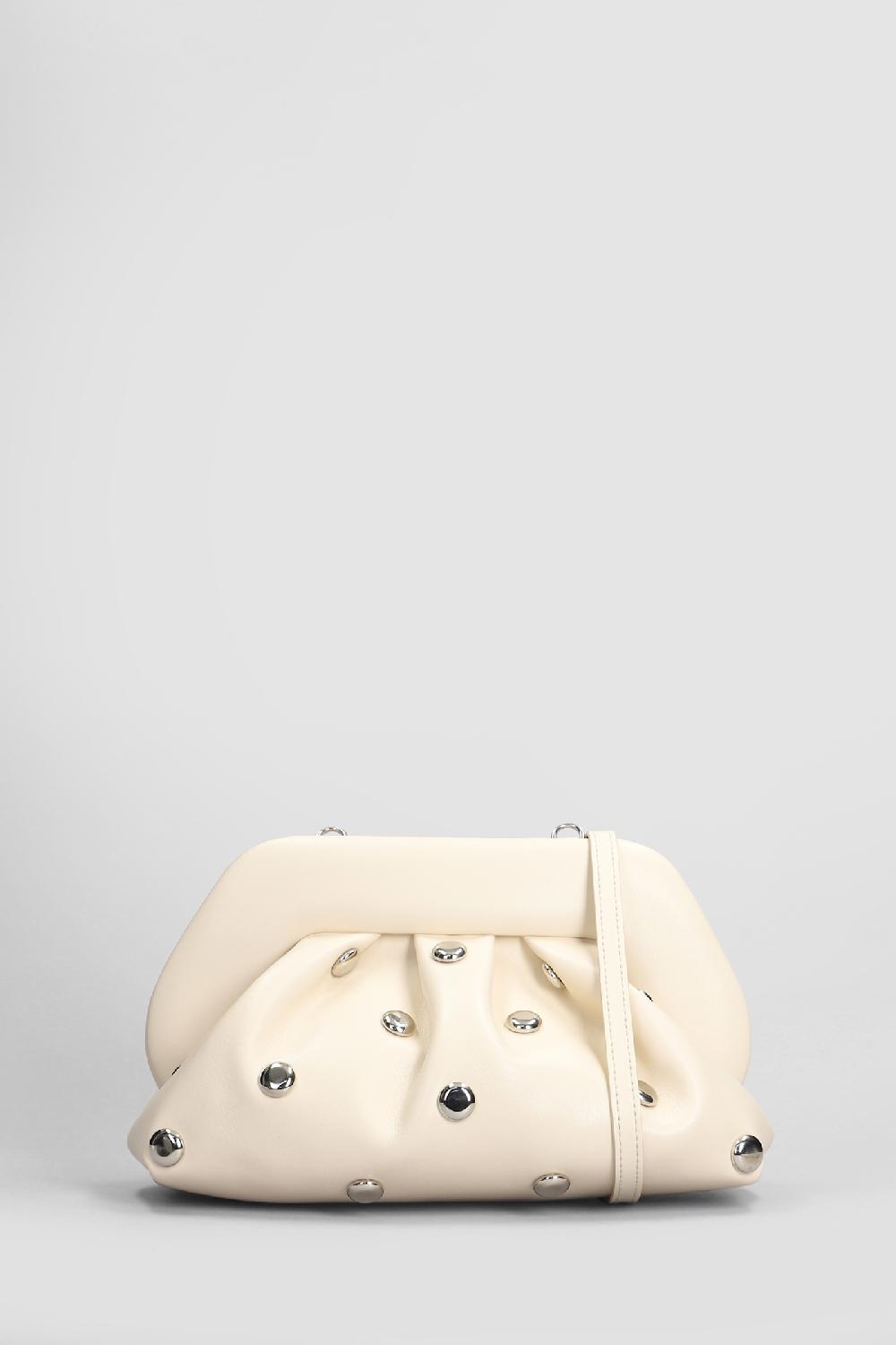 Deliberti THEMOIRè Pochette tia beads in ecopelle beige cod. 405905 - Deliberti The Luxury Shopping