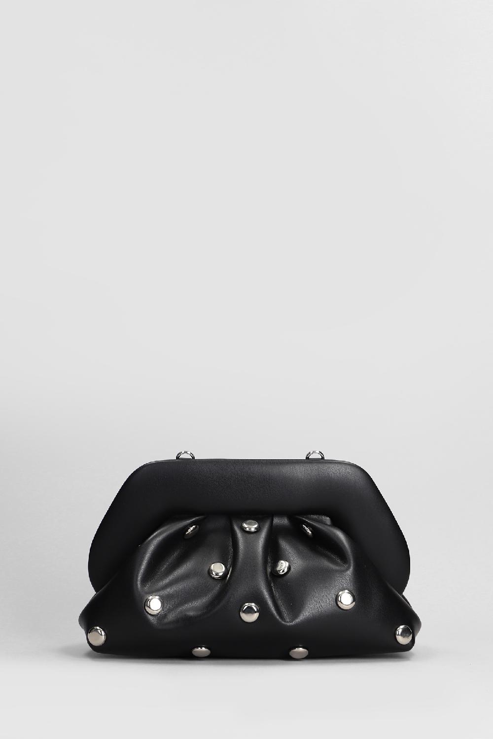 Deliberti THEMOIRè Pochette Tia Beads In Ecopelle Nera Cod. 405904 - Deliberti The Luxury Shopping