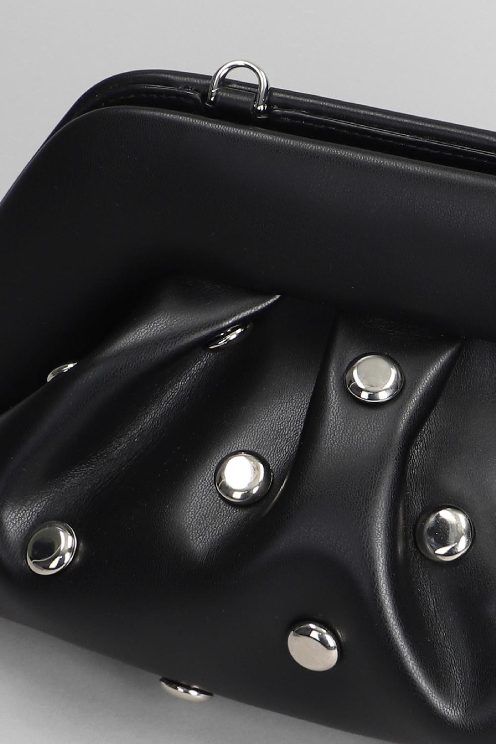 Deliberti THEMOIRè Pochette Tia Beads In Ecopelle Nera Cod. 405904 - Deliberti The Luxury Shopping