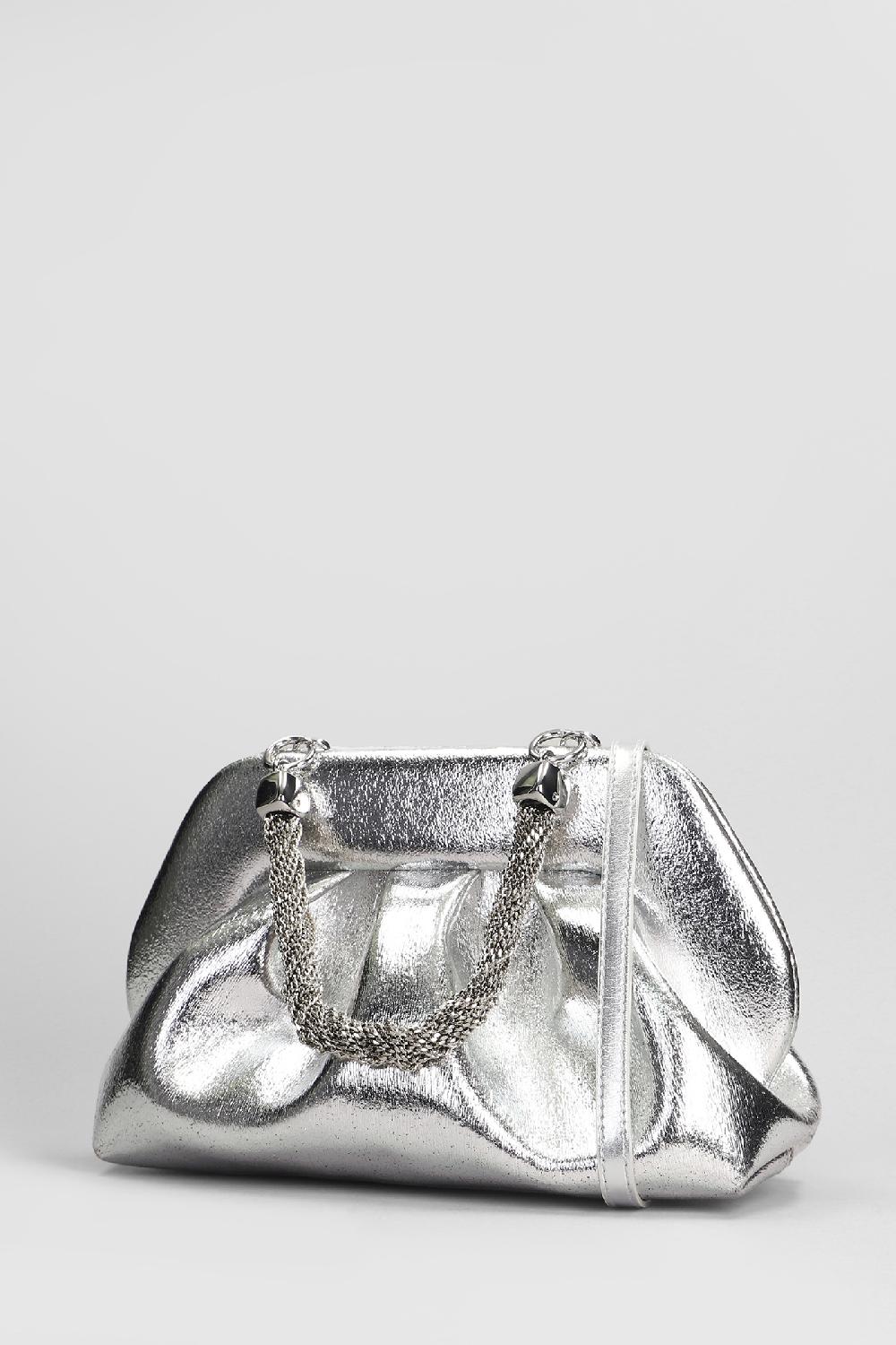 Deliberti THEMOIRè Pochette Tia Palma In Ecopelle Argento Cod. 405901 - Deliberti The Luxury Shopping