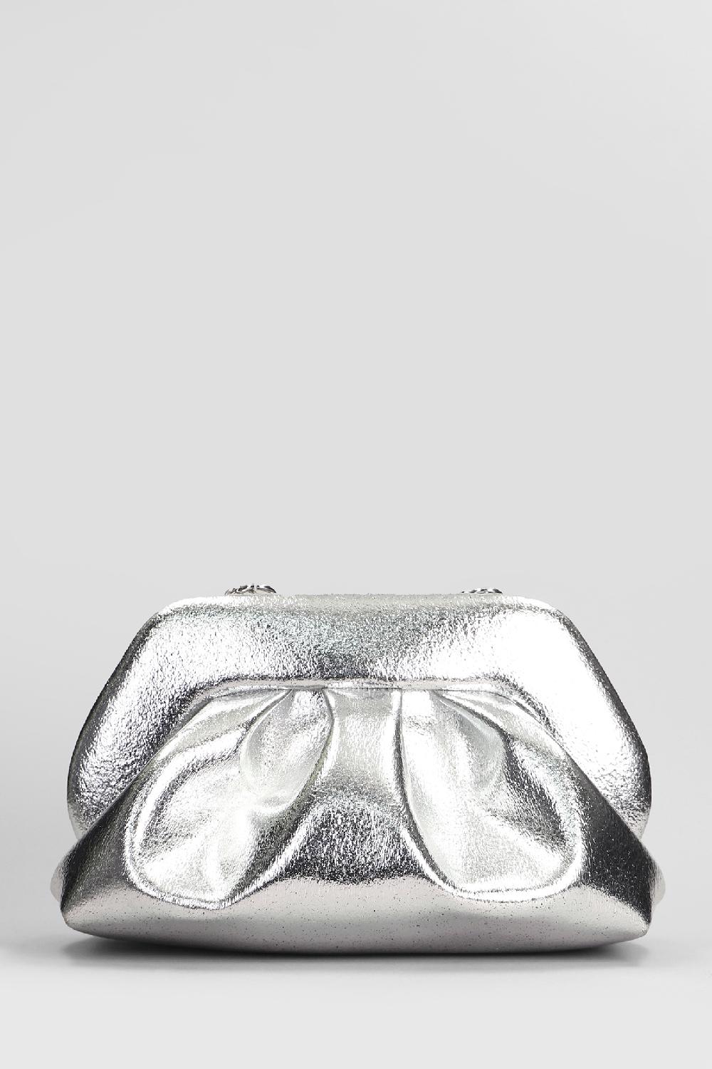 Deliberti THEMOIRè Pochette Tia Palma In Ecopelle Argento Cod. 405901 - Deliberti The Luxury Shopping