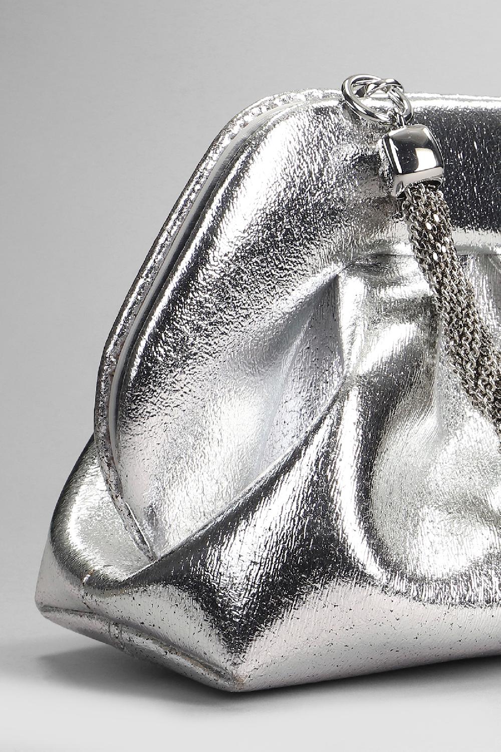 Deliberti THEMOIRè Pochette Tia Palma In Ecopelle Argento Cod. 405901 - Deliberti The Luxury Shopping