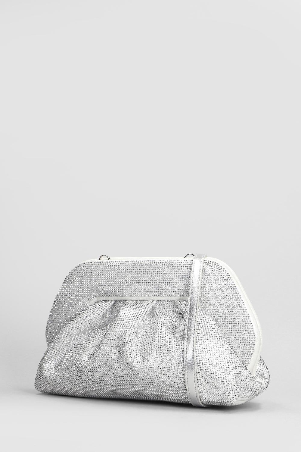 Deliberti THEMOIRè Pochette Tia Strass In Ecopelle Argento Cod. 405890 - Deliberti The Luxury Shopping