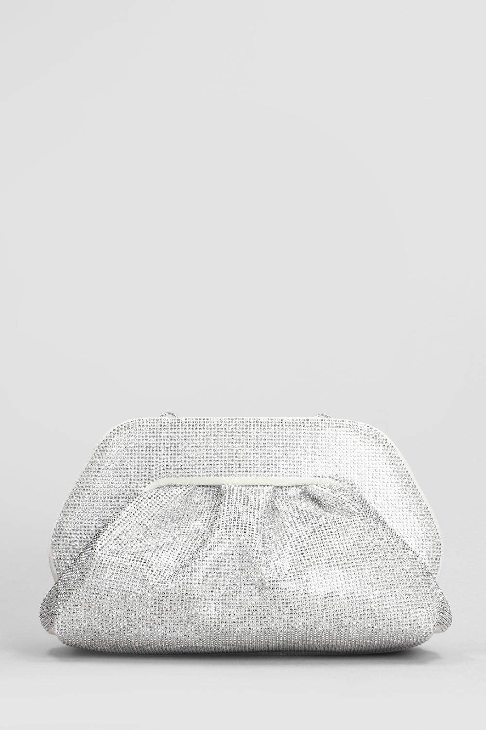 Deliberti THEMOIRè Pochette Tia Strass In Ecopelle Argento Cod. 405890 - Deliberti The Luxury Shopping