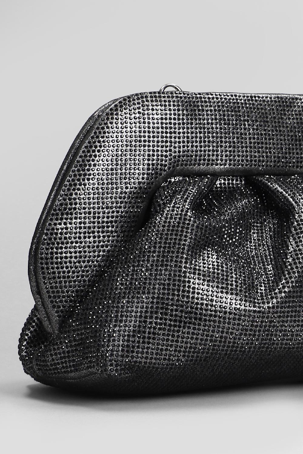 Deliberti THEMOIRè Pochette Tia Strass In Ecopelle Nera Cod. 405889 - Deliberti The Luxury Shopping