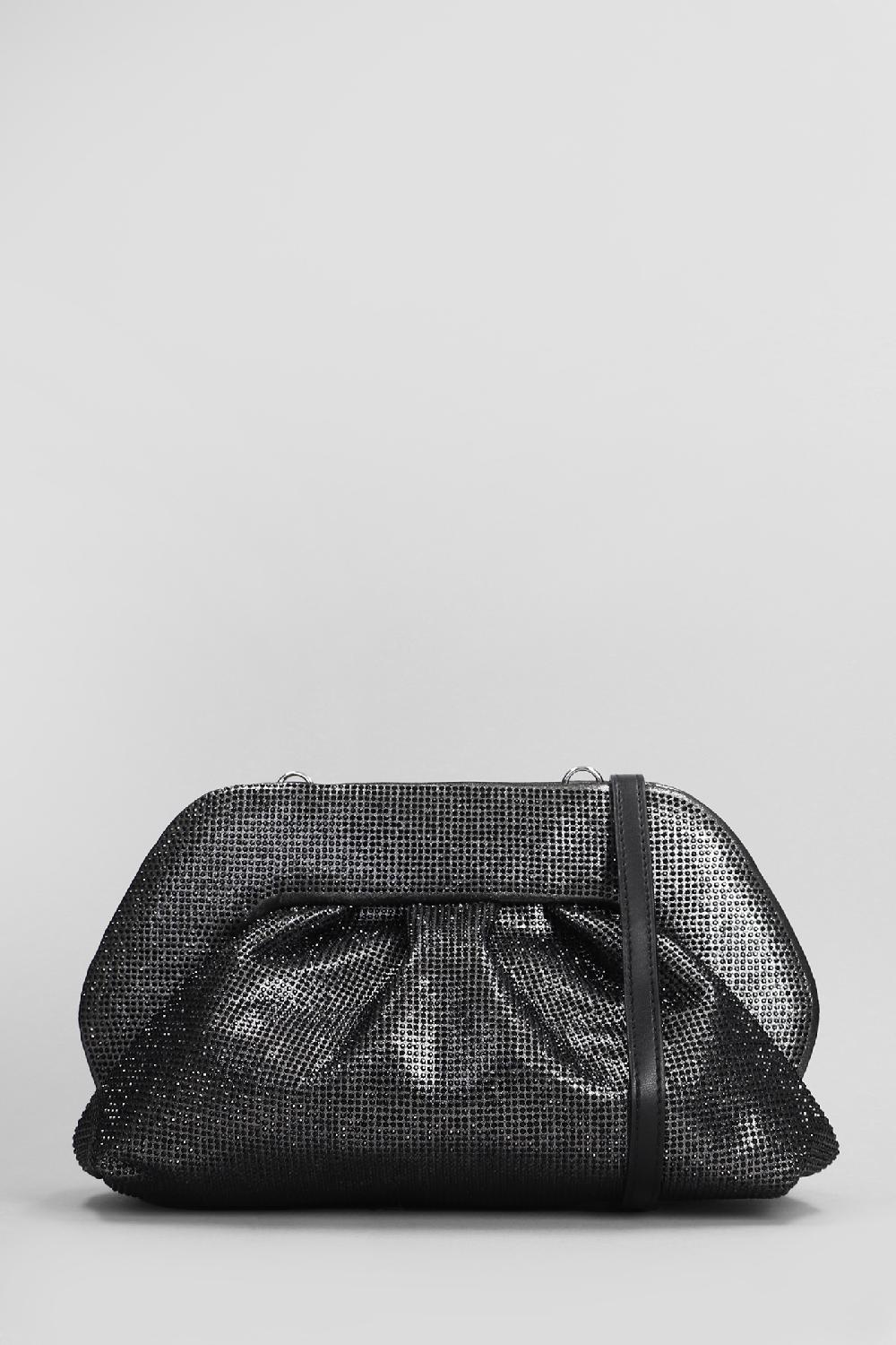 Deliberti THEMOIRè Pochette tia strass in ecopelle nera cod. 405889 - Deliberti The Luxury Shopping