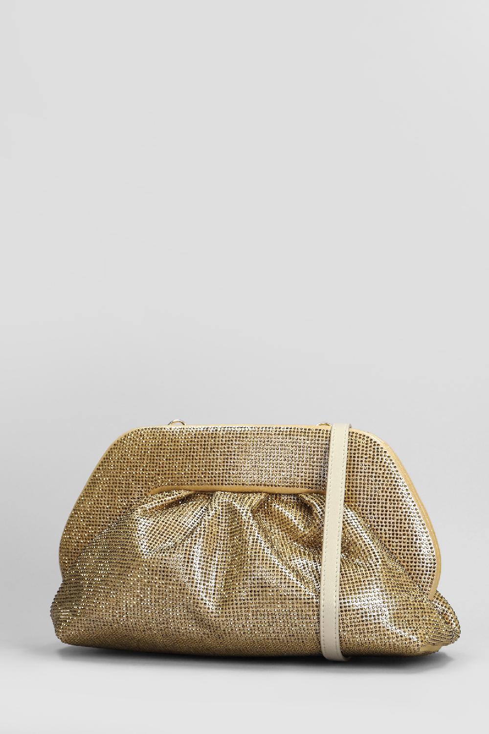 Deliberti THEMOIRè Pochette Tia Strass In Ecopelle Oro Cod. 405891 - Deliberti The Luxury Shopping