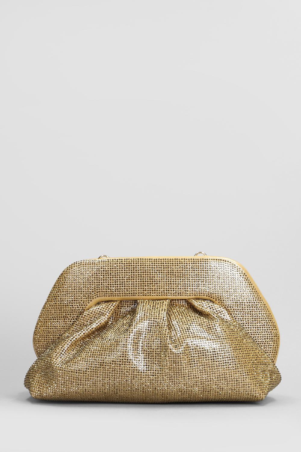 Deliberti THEMOIRè Pochette Tia Strass In Ecopelle Oro Cod. 405891 - Deliberti The Luxury Shopping